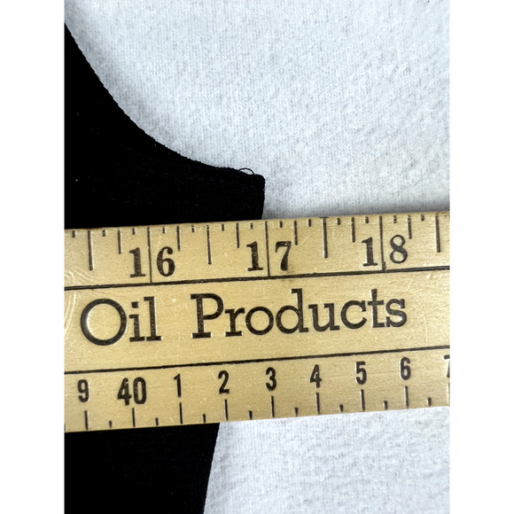 Women's Carol Rose Sleeveless Tank Top Scoop Neckline Sz Small Black Mesh Y2K - Picture 10 of 10